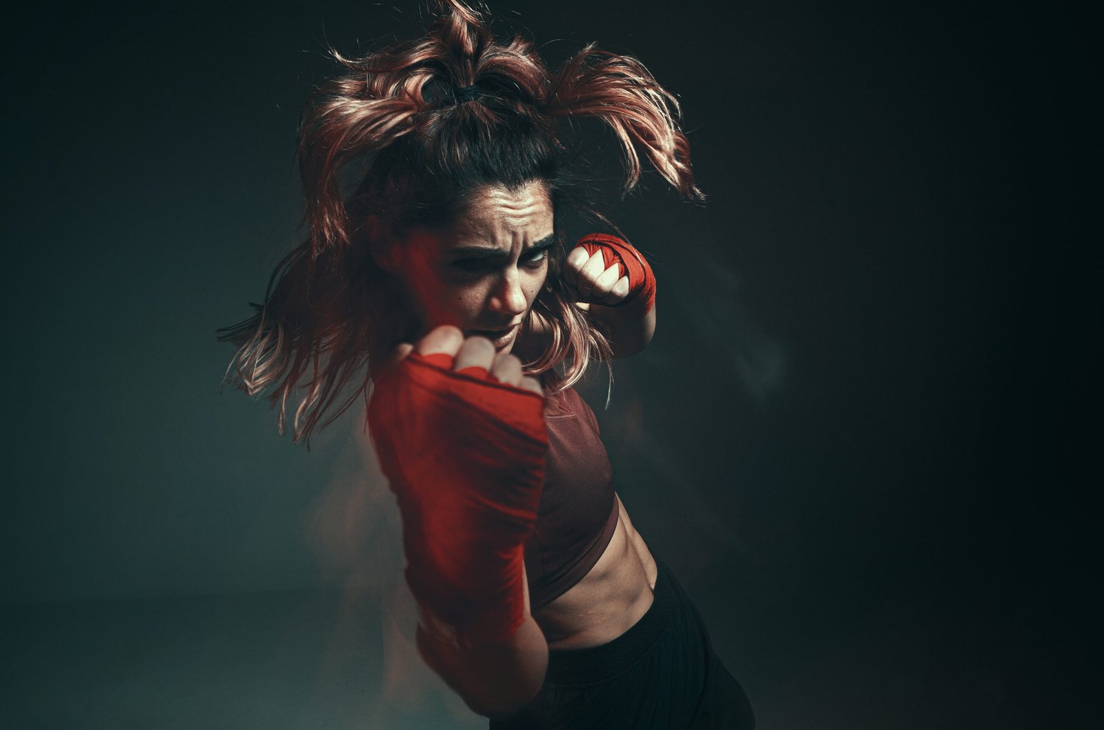 Close,Portrait,Of,A,Female,Mixed,Martial,Arts,Fighter,With